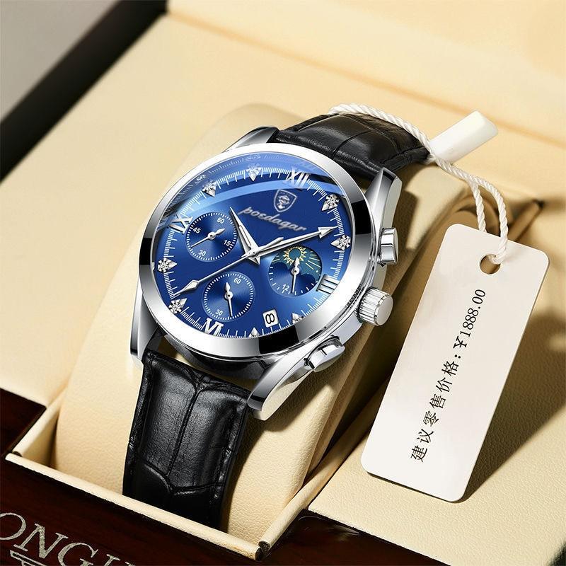 Leren premium herenhorloge