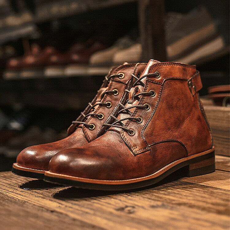 Leren veterboots voor heren