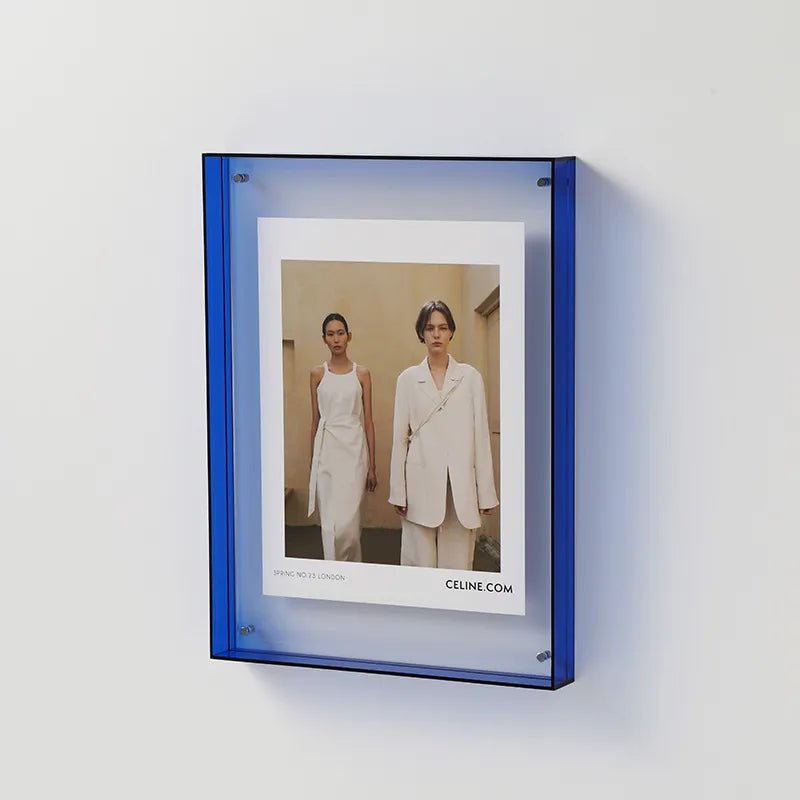 Levendig acryl displayframe – Moderne kleurrijke fotohouder