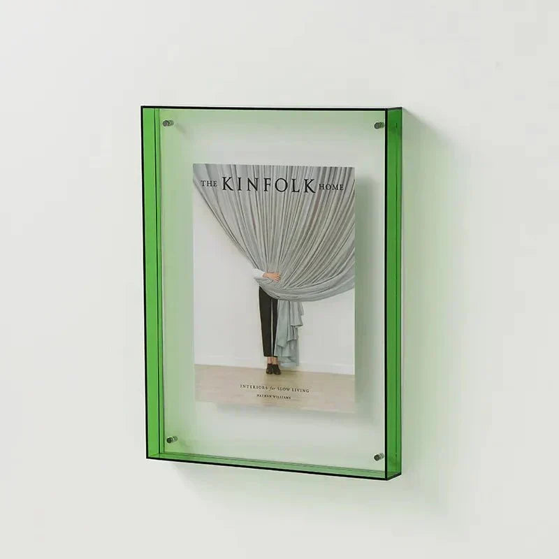 Levendig acryl displayframe – Moderne kleurrijke fotohouder