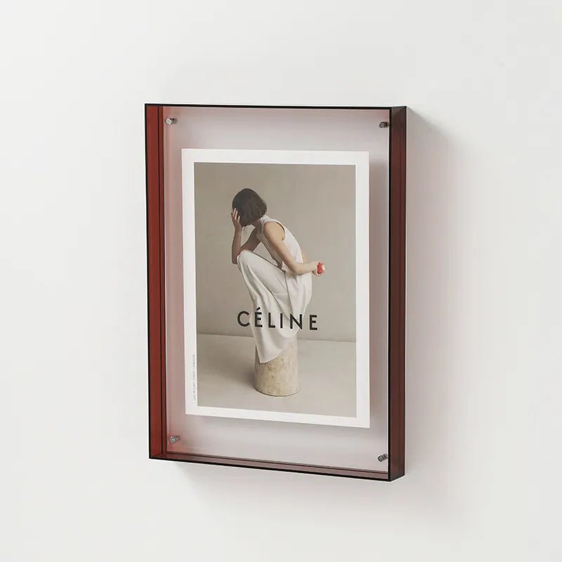Levendig acryl displayframe – Moderne kleurrijke fotohouder