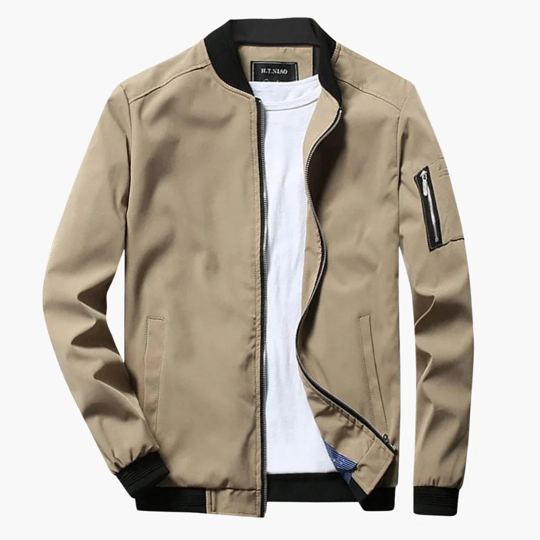 Licht bomberjack voor heren in slim fit voor de lente en zomer