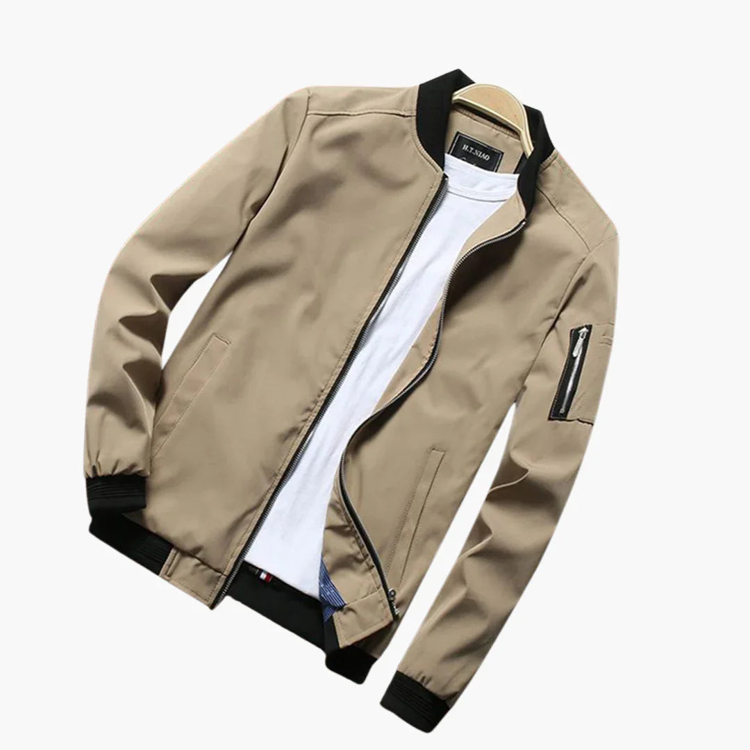 Licht bomberjack voor heren in slim fit voor de lente en zomer