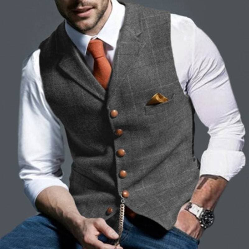 Licht gilet – Elegant ruitpatroon & dagelijkse kleding