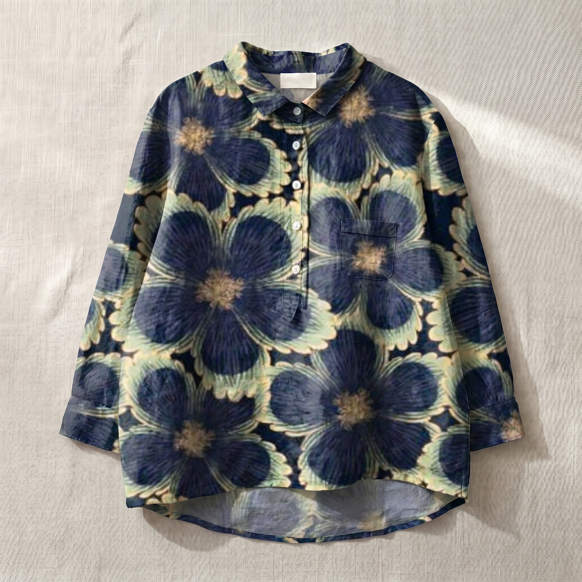 Lichte damesblouse met bloemenprint – ademende top in relaxed fit