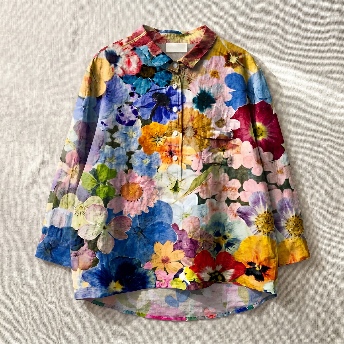 Lichte damesblouse met bloemenprint – ademende top in relaxed fit