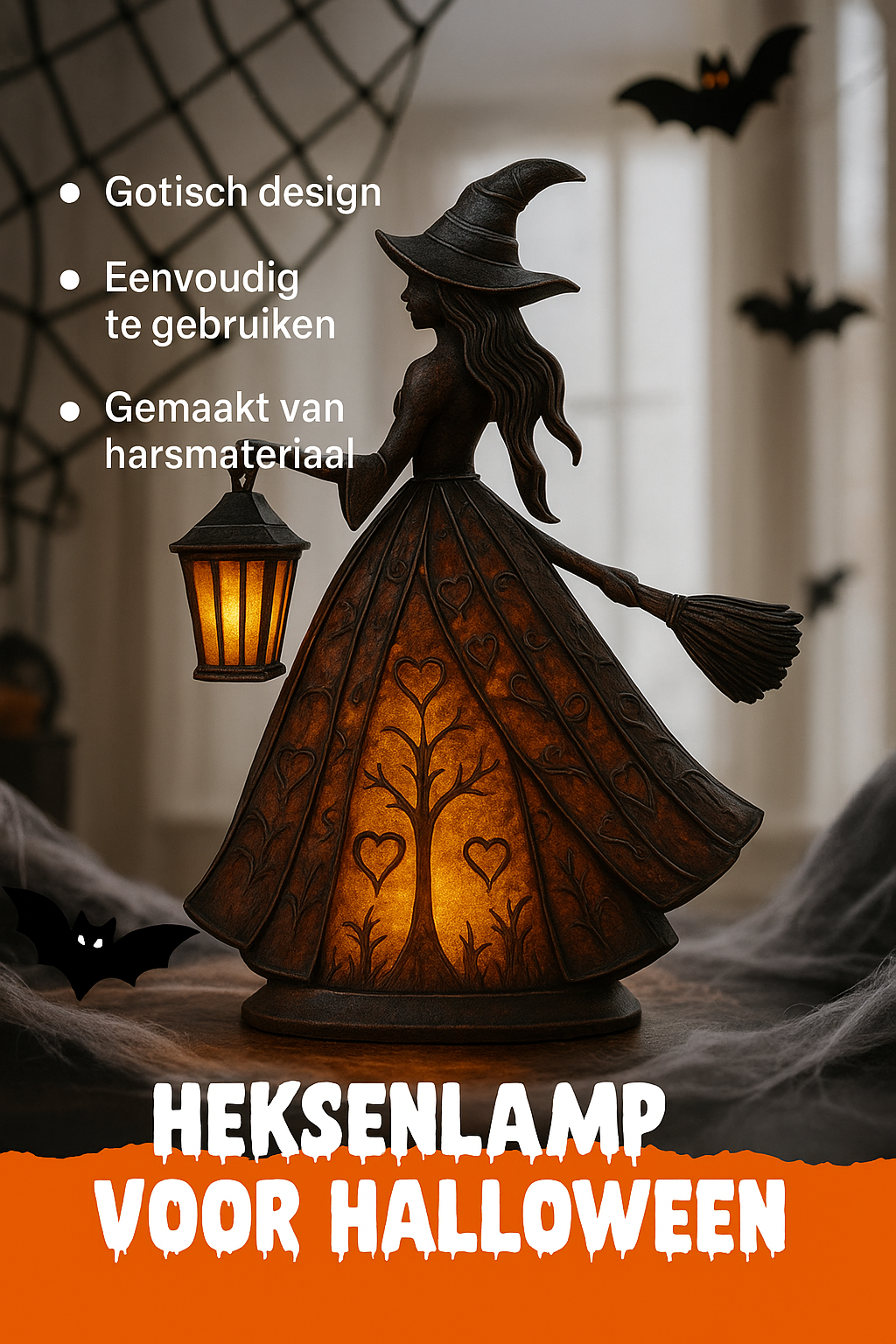 Lichtgevend heksenbeeldje
