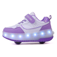 Lichtgevende kindersneakers met wieltjes