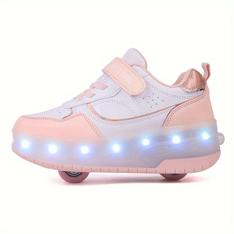 Lichtgevende kindersneakers met wieltjes