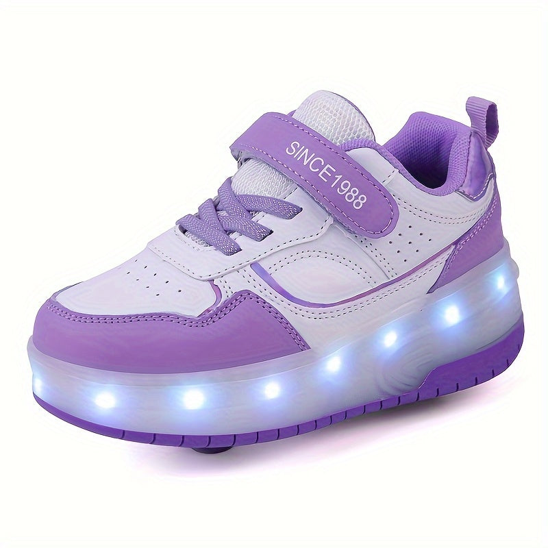 Lichtgevende kindersneakers met wieltjes