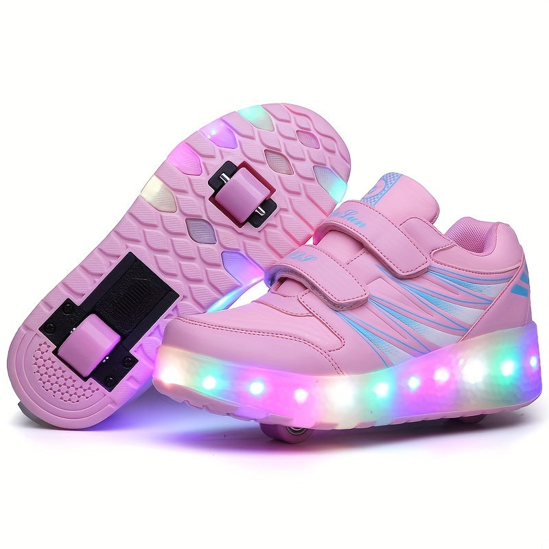 Lichtgevende rolsneakers voor kinderen die van bewegen houden