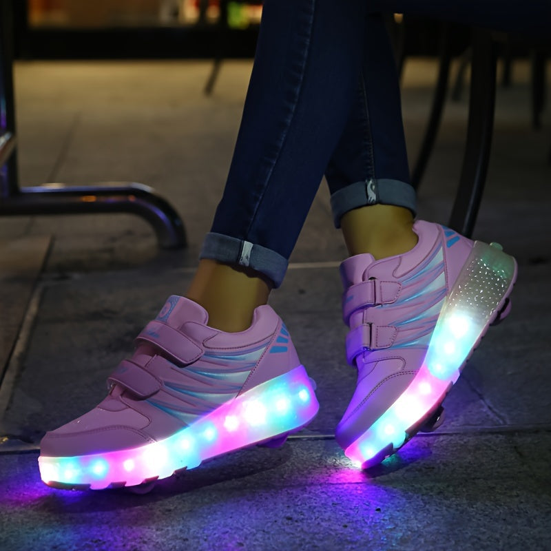 Lichtgevende rolsneakers voor kinderen die van bewegen houden