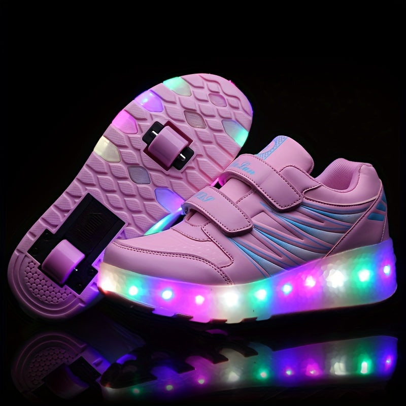 Lichtgevende rolsneakers voor kinderen die van bewegen houden