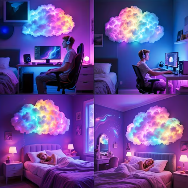 Lichtgevende wolk-tafellamp