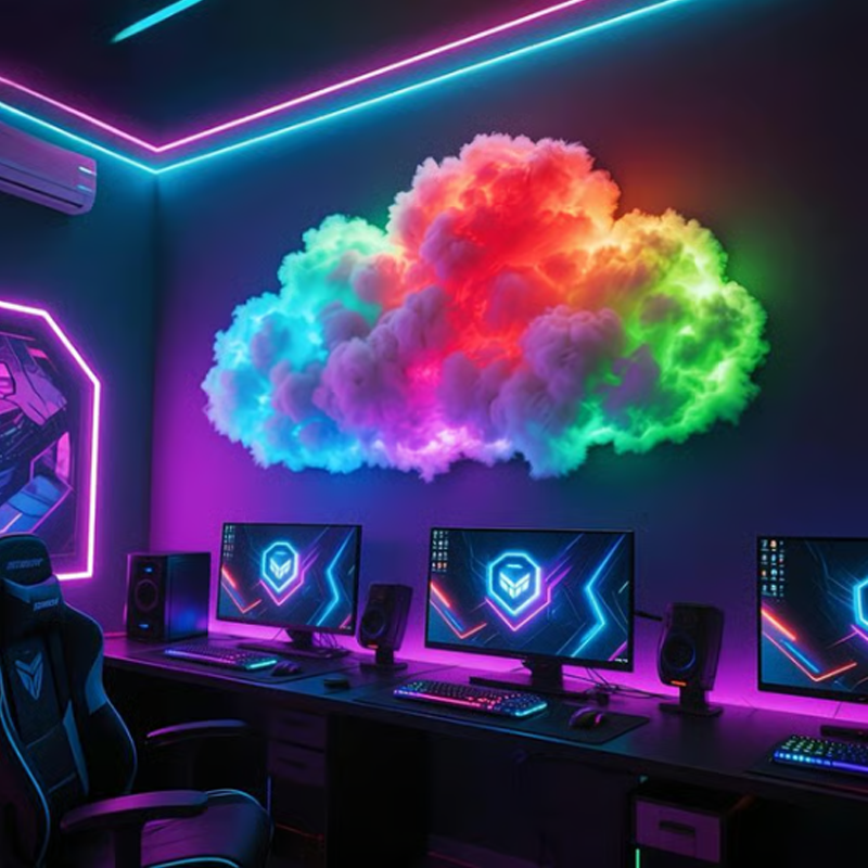 Lichtgevende wolk-tafellamp