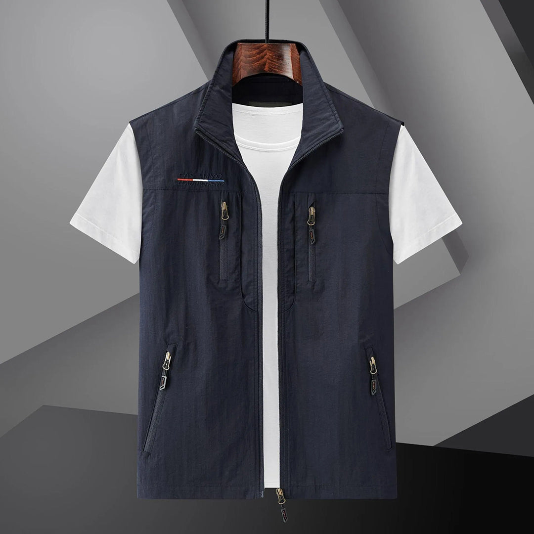 Lichtgewicht outdoor bodywarmer voor heren met meerdere zakken