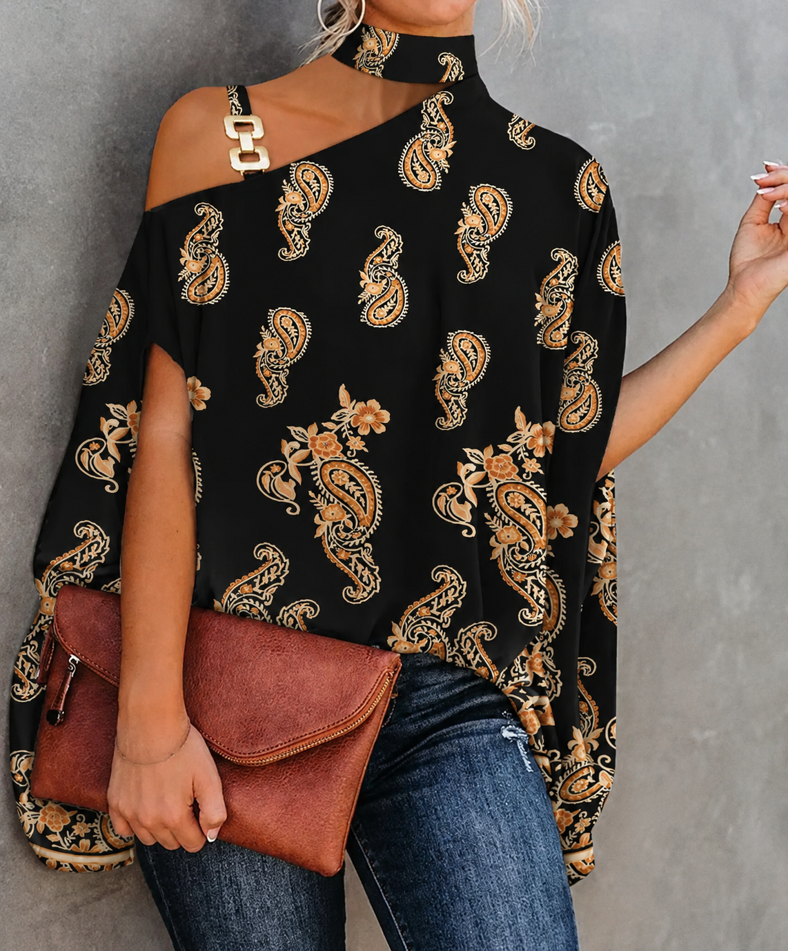 Losse katoenen blouse voor dames voor veelzijdig dagelijks gebruik