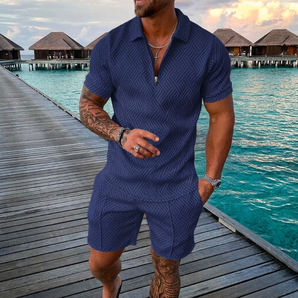 Luchtige casual zomerset met korte mouwen voor heren