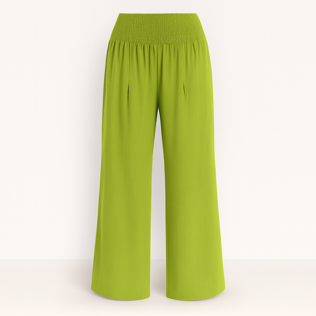Luchtige Wijde Zomerbroek voor Dames met Elastische Taille en Losse Pasvorm