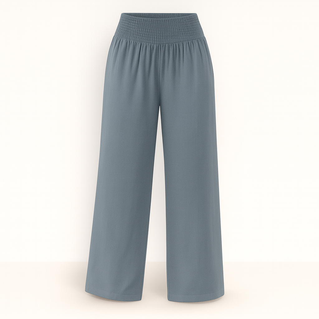 Luchtige Wijde Zomerbroek voor Dames met Elastische Taille en Losse Pasvorm
