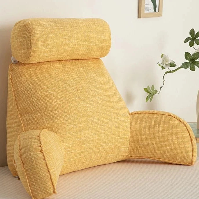 Luxe rugkussen – ergonomische rugsteun met verstelbare hoofdsteun en wasbare hoes