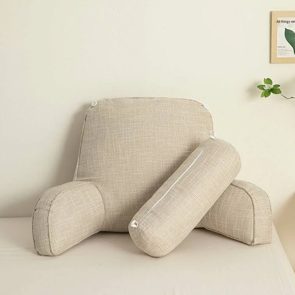 Luxe rugkussen – ergonomische rugsteun met verstelbare hoofdsteun en wasbare hoes
