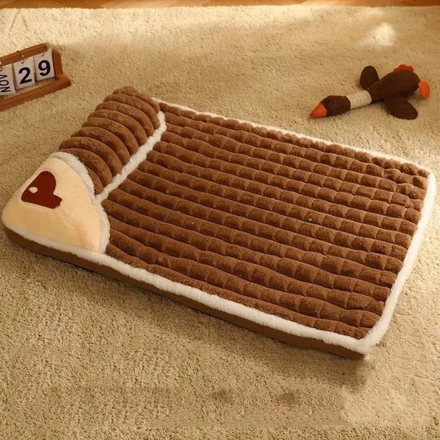 Luxe wintermat voor honden – warme pluche bank voor kleine en middelgrote honden