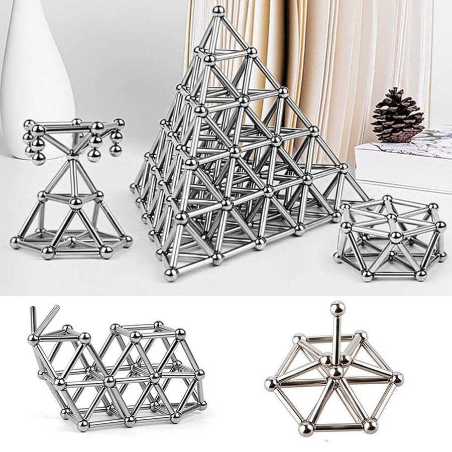 Magnetische stalen staafjes en bolletjes