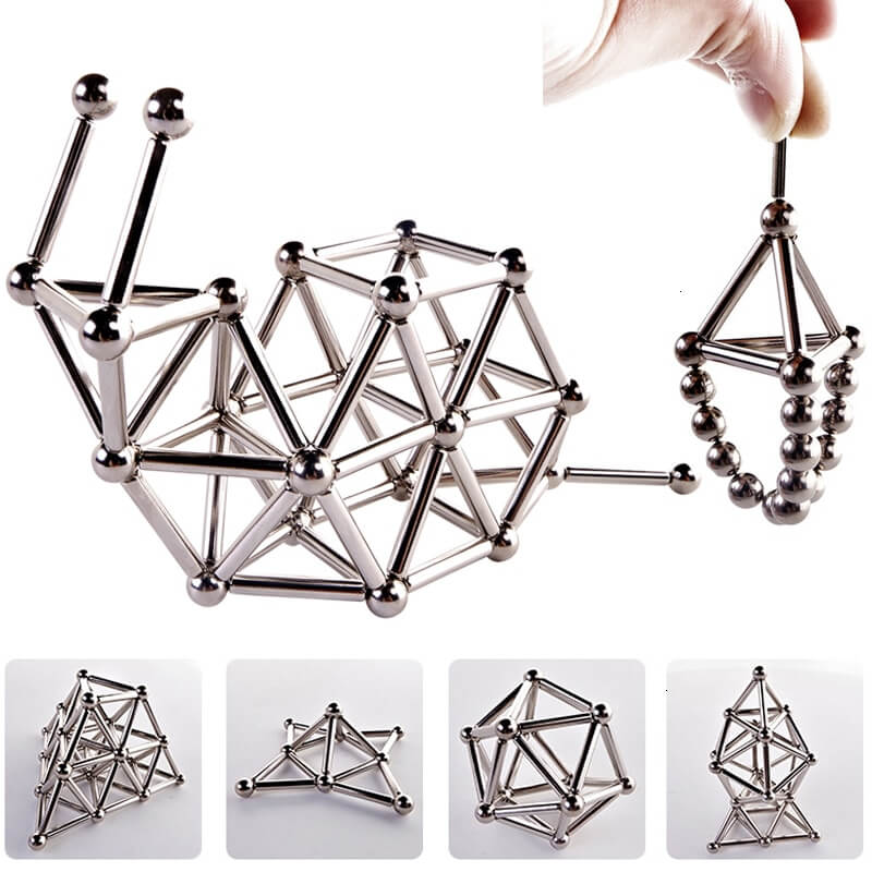 Magnetische stalen staafjes en bolletjes