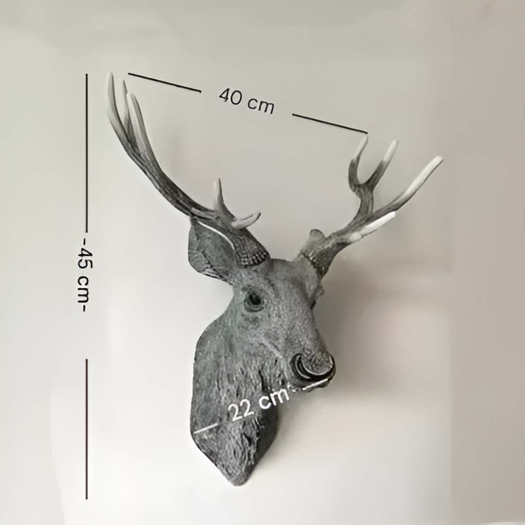 Majestueuze decoratieve hertenkop voor aan de muur