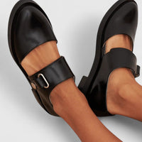 Mary Jane loafers voor dames met enkelbandje