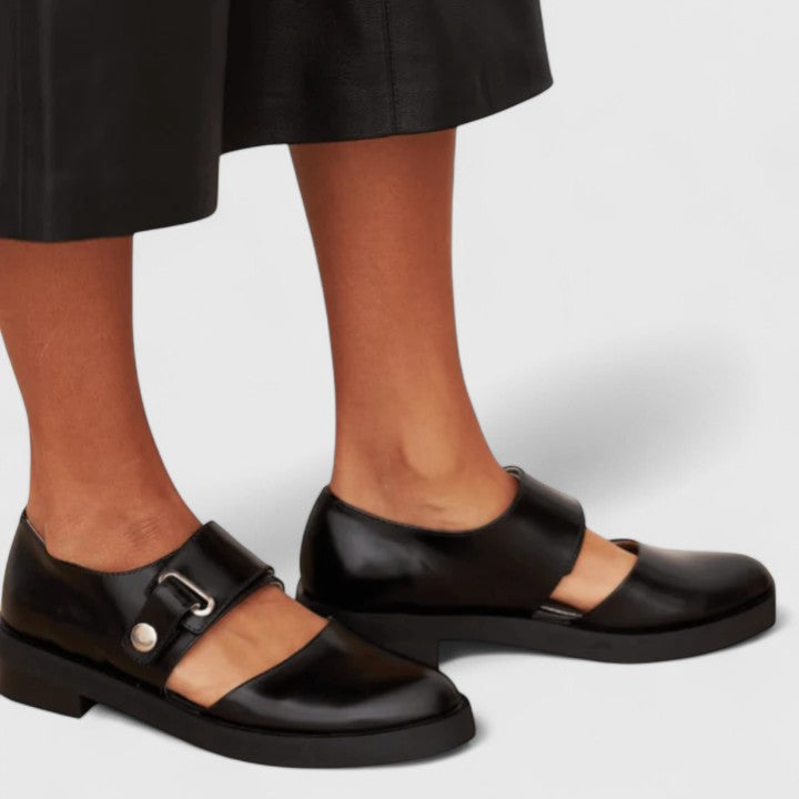 Mary Jane loafers voor dames met enkelbandje