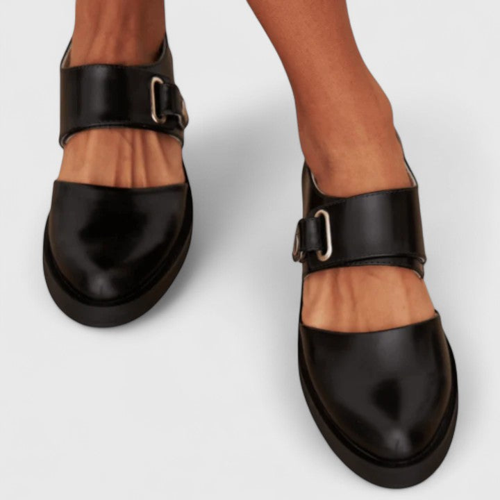 Mary Jane loafers voor dames met enkelbandje