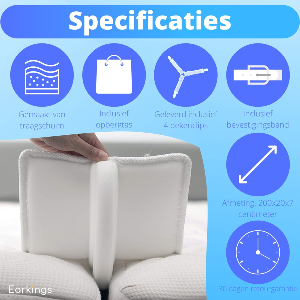 Matrasbinder – houdt de matras op zijn plek zonder weg te glijden