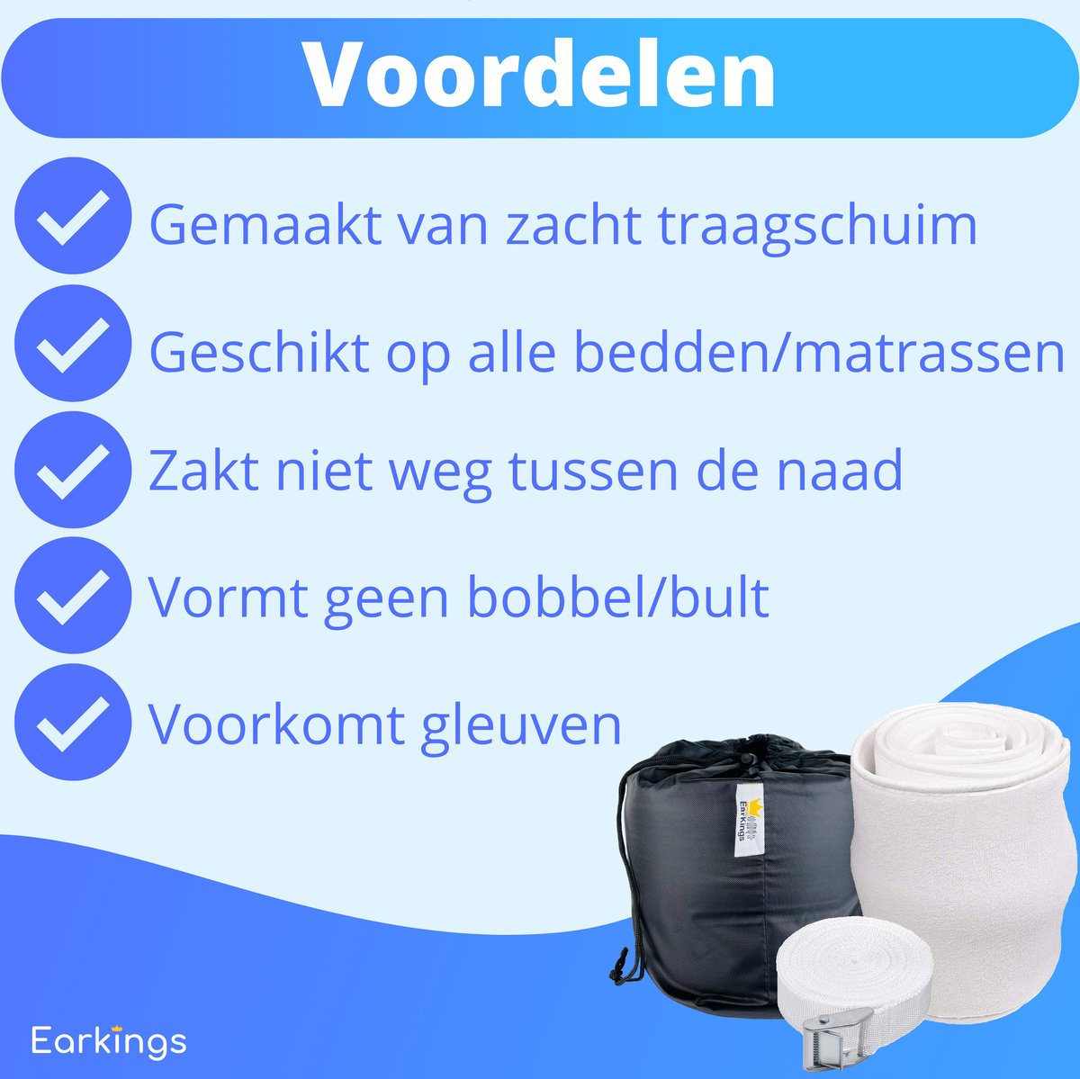 Matrasbinder – houdt de matras op zijn plek zonder weg te glijden