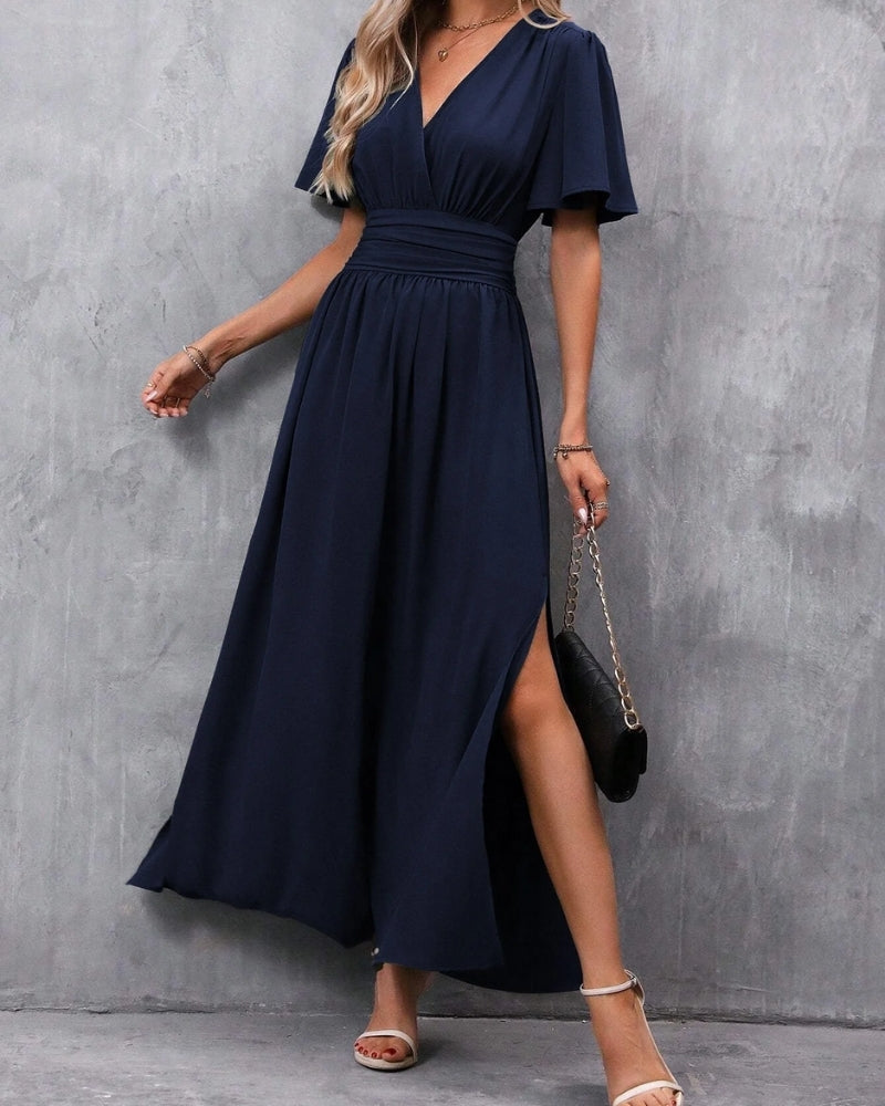 Maxi-jurk voor dames – Elegante, figuuraccentuerende avondjurk met zijsplit