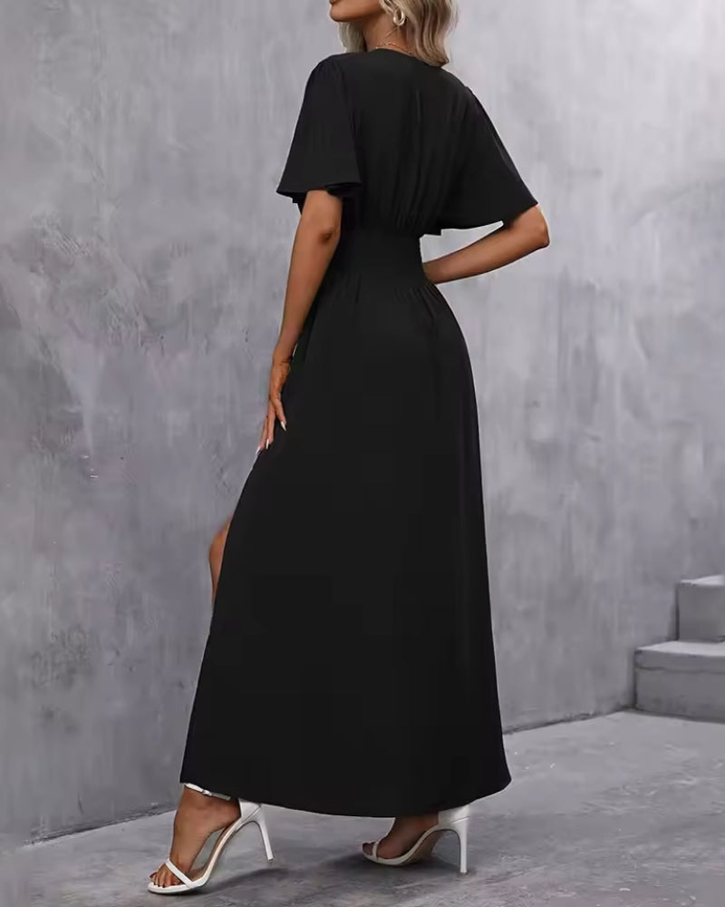 Maxi-jurk voor dames – Elegante, figuuraccentuerende avondjurk met zijsplit