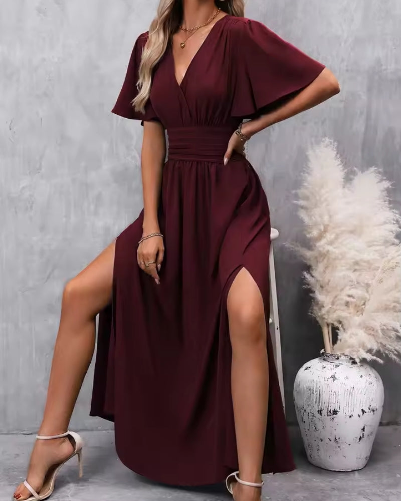 Maxi-jurk voor dames – Elegante, figuuraccentuerende avondjurk met zijsplit