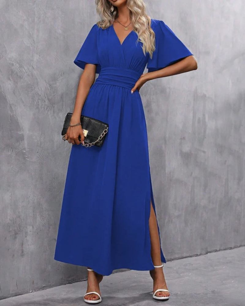 Maxi-jurk voor dames – Elegante, figuuraccentuerende avondjurk met zijsplit