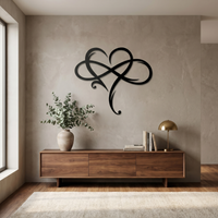 Metalen Wanddecoratie Oneindig Hart | Oneindigheids- & Hartsymbool | Elegante Wanddecoratie