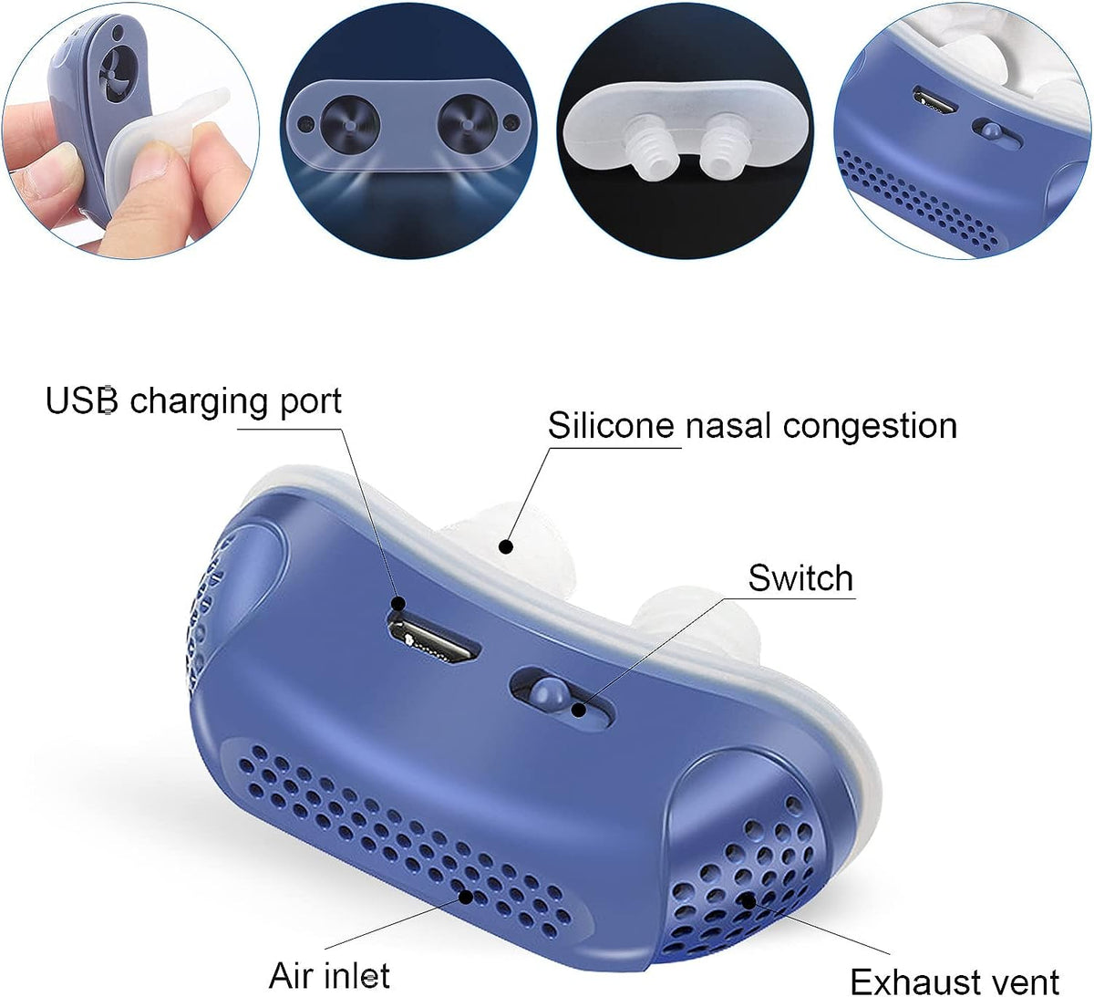 Micro CPAP-slaapapneu-apparaat - Anti-snurken