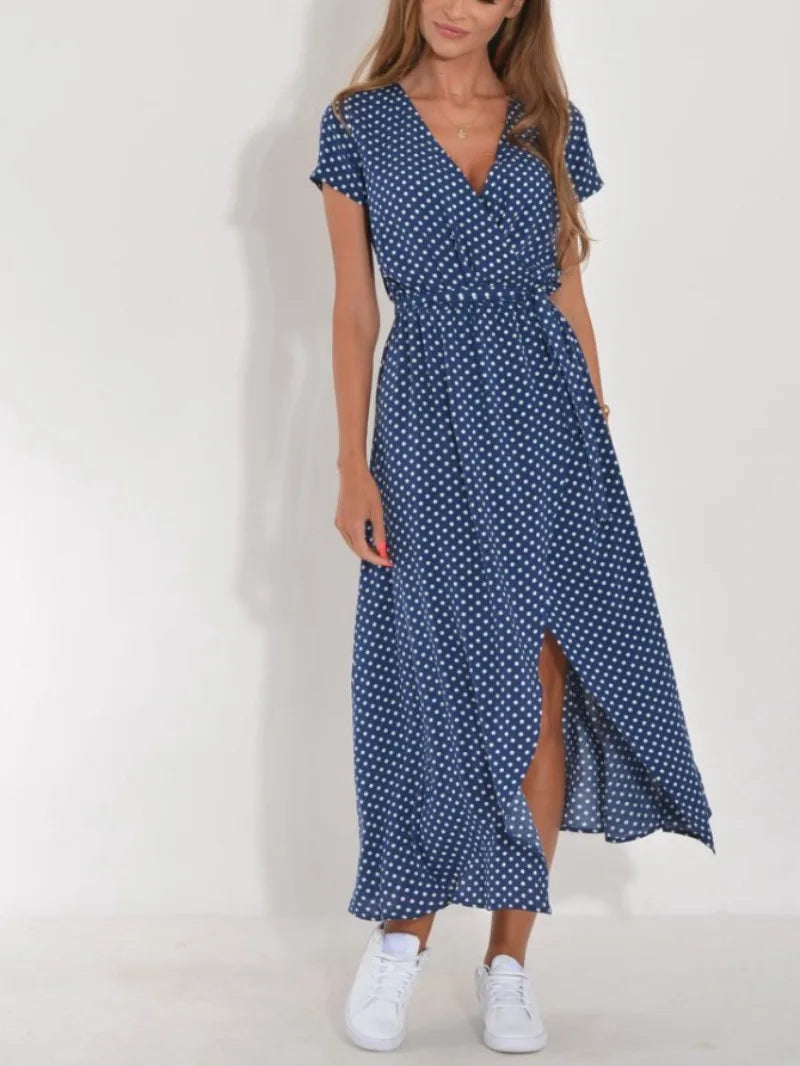 Midi-overslagjurk met bloemenprint voor dames