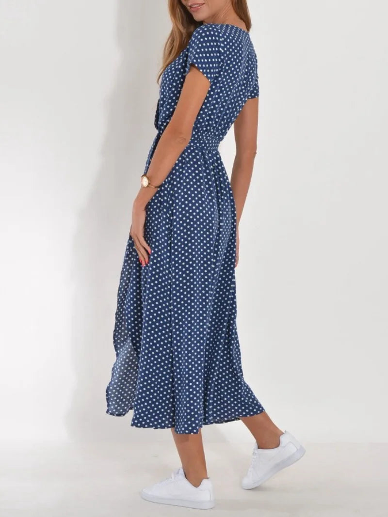 Midi-overslagjurk met bloemenprint voor dames