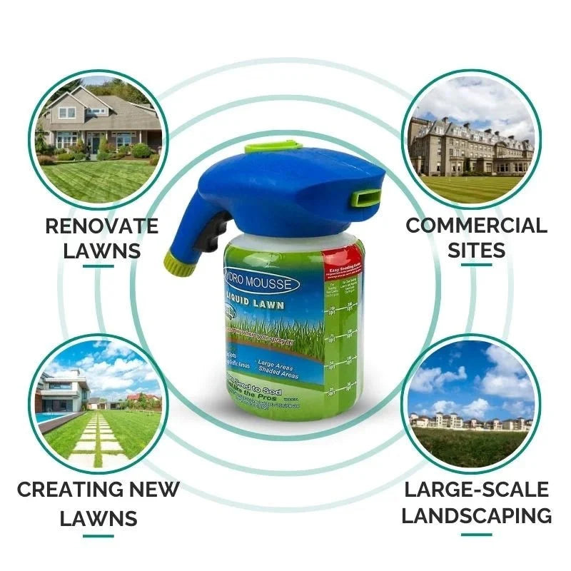 Milieuvriendelijke graszaadspray voor een vlekkeloze grasgroei