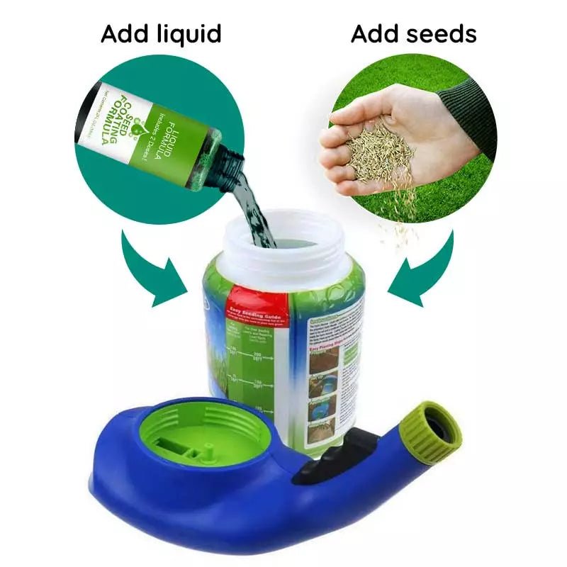 Milieuvriendelijke graszaadspray voor een vlekkeloze grasgroei