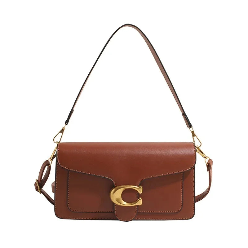 Minimalistische vierkante schouder- en crossbodytas