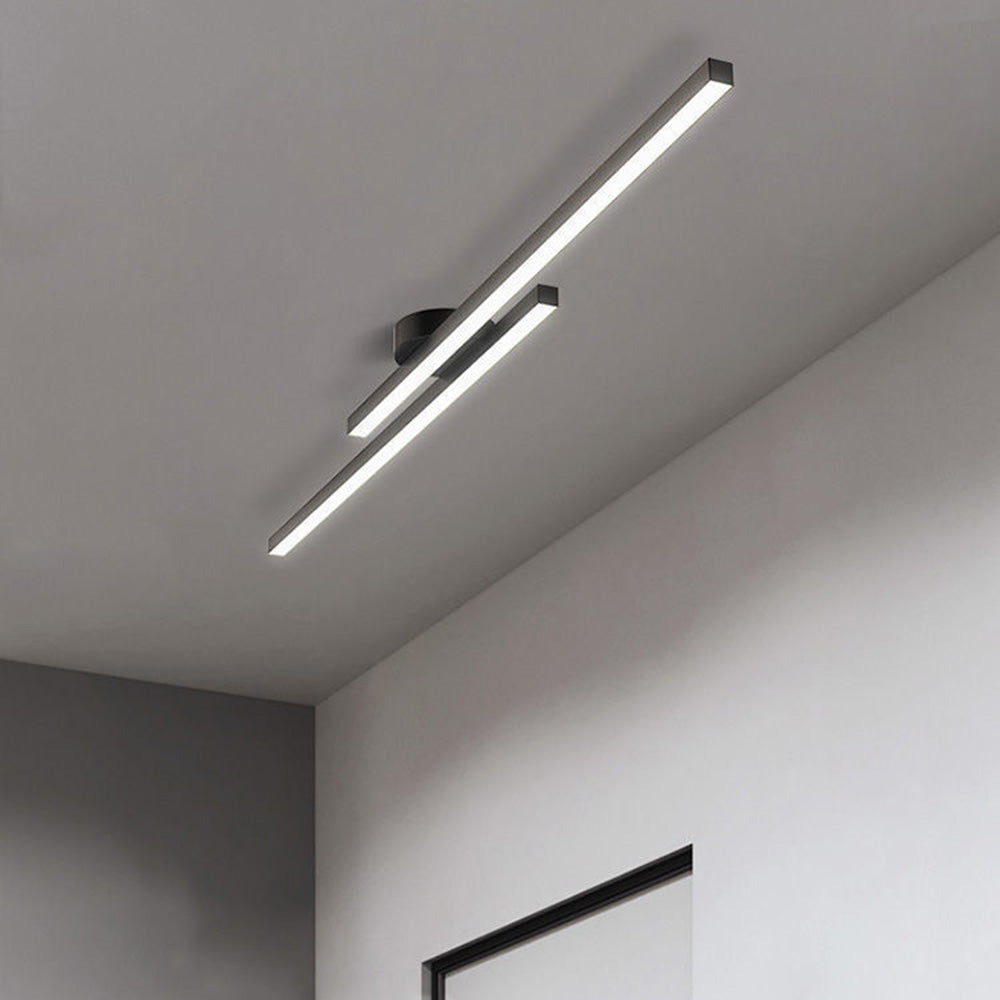 Moderne aluminium semi-opbouw led-plafondlamp