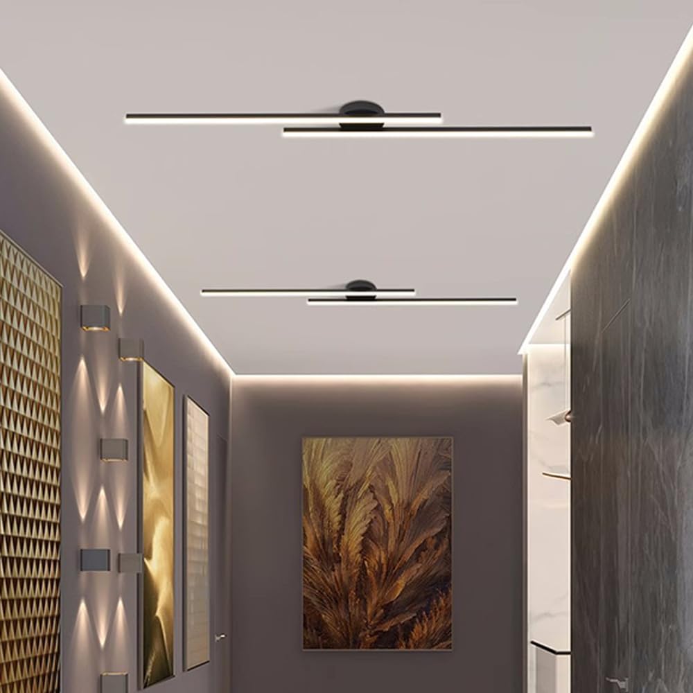 Moderne aluminium semi-opbouw led-plafondlamp