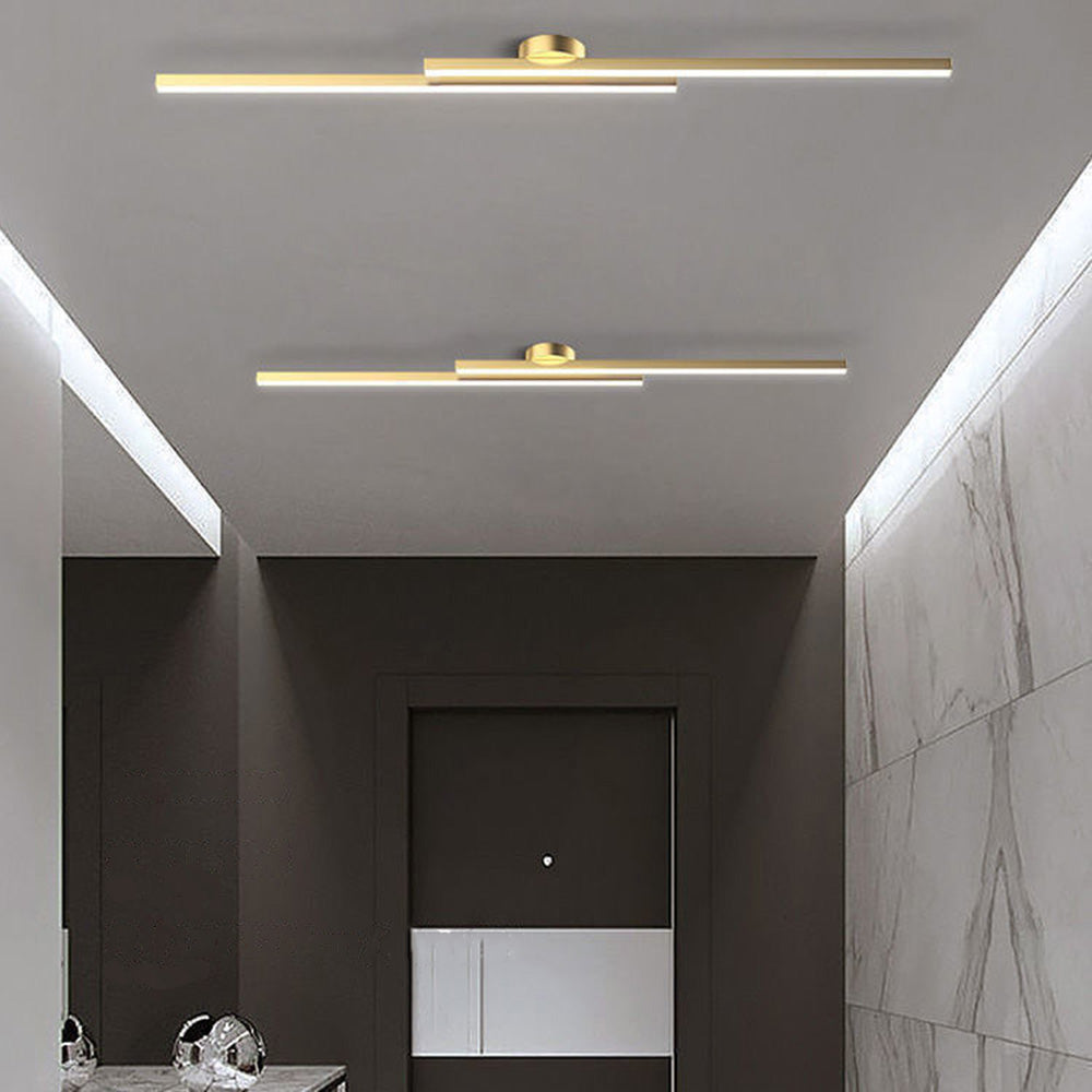 Moderne aluminium semi-opbouw led-plafondlamp