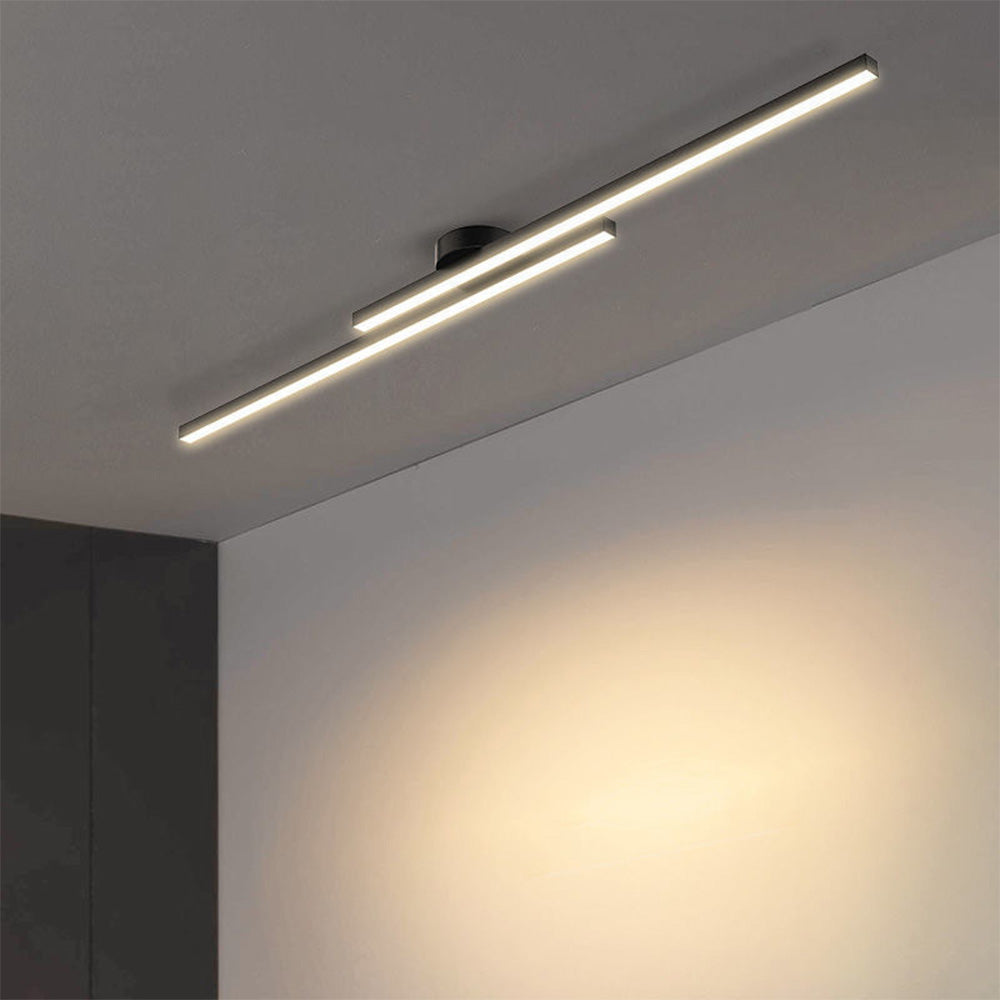 Moderne aluminium semi-opbouw led-plafondlamp